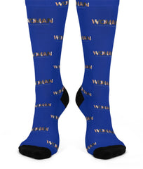 1-of-1 Tour VIP SGRho-WOMAN Commemorative Blue Cushioned Crew Socks