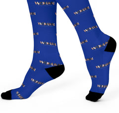 1-of-1 Tour VIP SGRho-WOMAN Commemorative Blue Cushioned Crew Socks