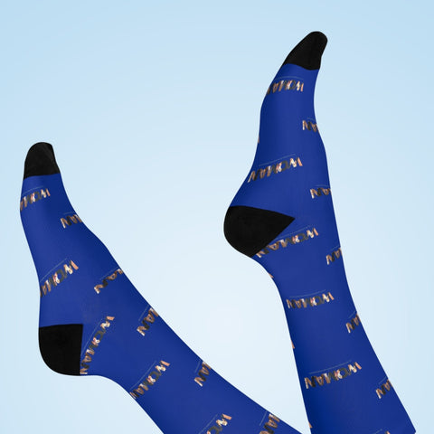 1-of-1 Tour VIP SGRho-WOMAN Commemorative Blue Cushioned Crew Socks