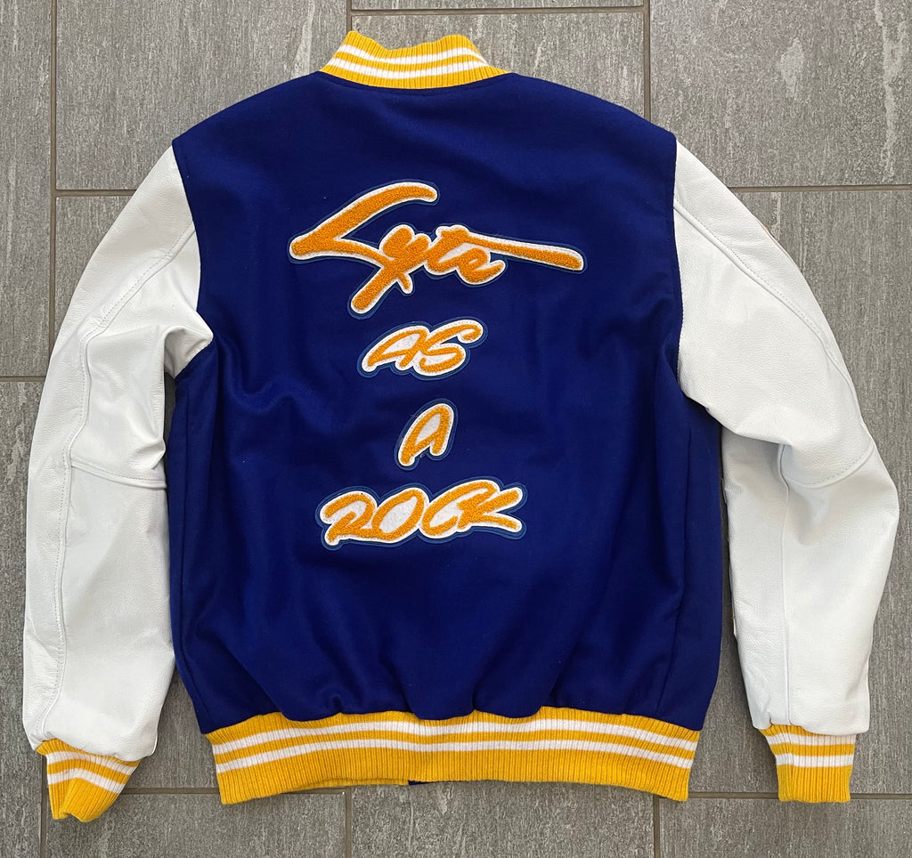 Blue hot sale gold jacket