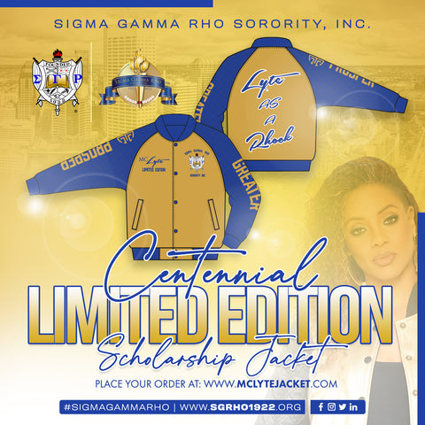 The GOLD BODY Sigma Gamma Rho MC Lyte Centennial Limited Edition Scholarship Jacket